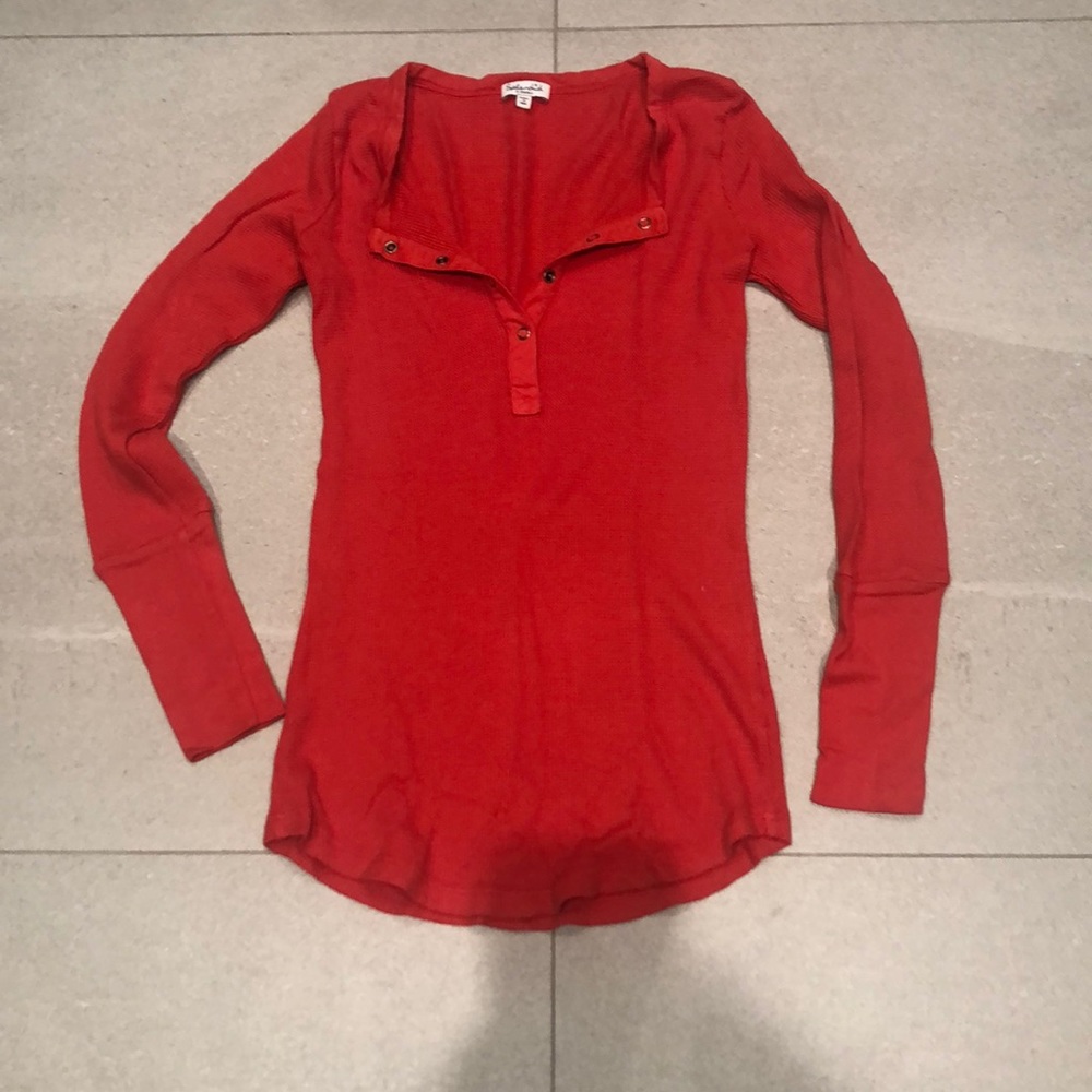 Splendid waffle knit top